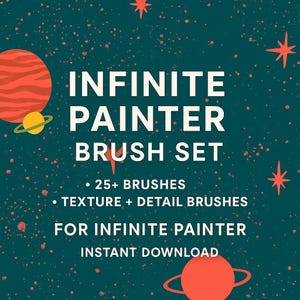 Ensemble de pinceaux de peintre infini | Pinceaux de peinture numérique | Pack de pinceaux pour textures et détails personnalisés | Téléchargement instantané
