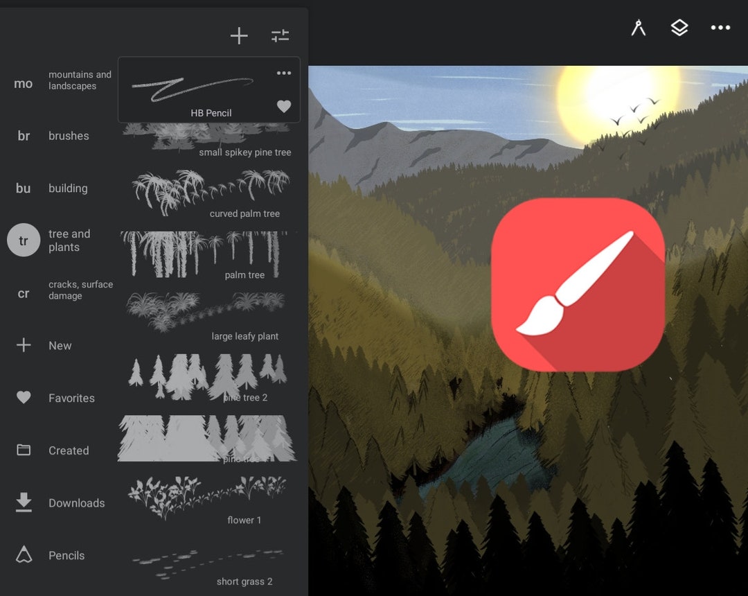 32 Infinite Painter Trees and Plants Brushes Etsy