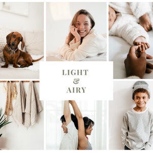 6 Light & Airy Lightroom Mobile Preset instant digital download