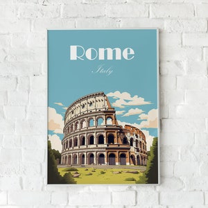 Colosseum, Rome Travel Print, Italy Digital Print, Minimalist Home Decor | Minimalist Travel Print | High Quality Digital Print