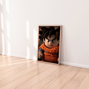 Goku Knit Art Print: Dragon Ball Concept (Digital Download)
