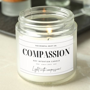 Compassion Aromatherapy Candle - Non-Toxic Natural Soy Intention Candle