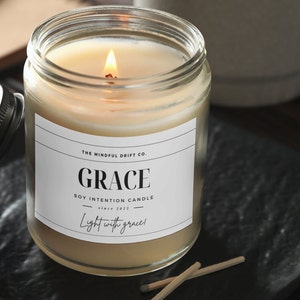 Grace Aromatherapy Candles - Non-Toxic Natural Soy Intention Candle