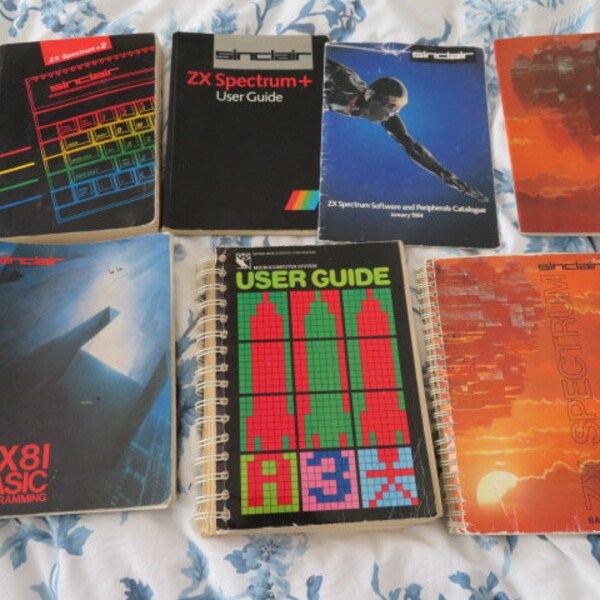 Zx spectrum + bbc original computer manuals.