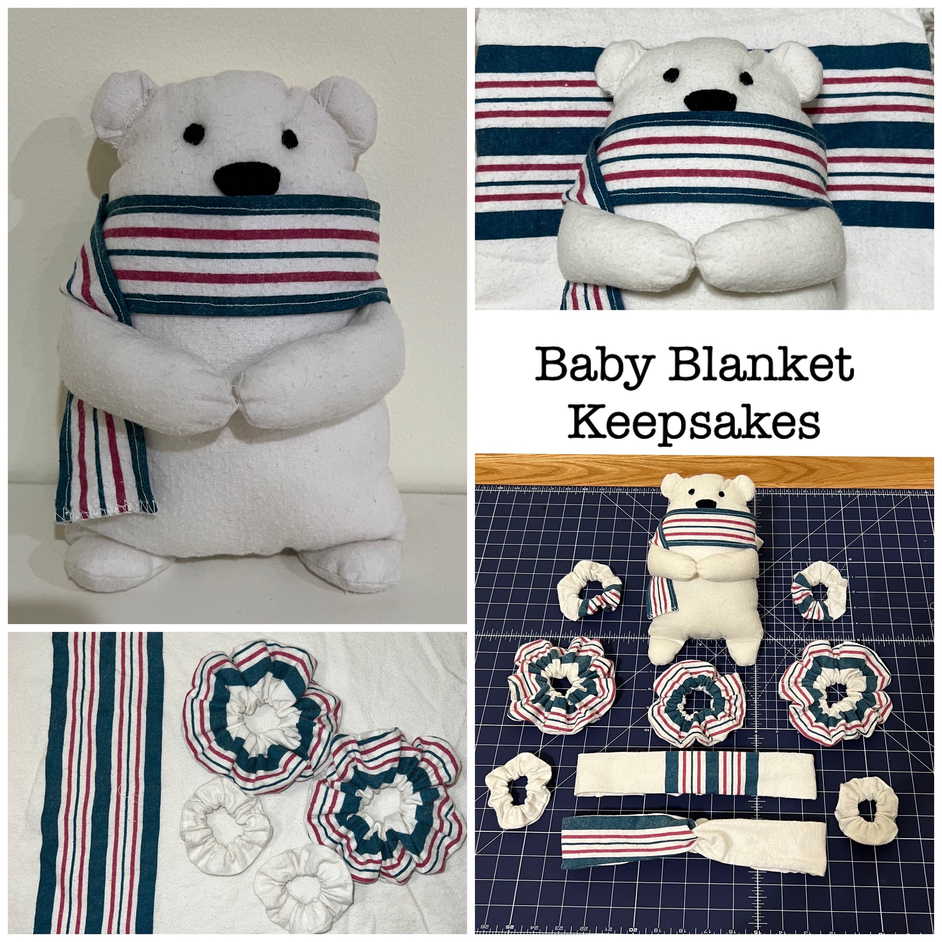 Baby Nat Teddy Bear Lovey Security Blanket Crinkle Minky Super Doudou Light  Blue