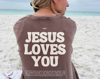 Jesus Loves You John 3:16 Comfort Colors T-shirt, Comfy Vintage Christian Tee, Kindness Love Shirt, Good News Tshirt, Gospel Gift, Jesus Tee