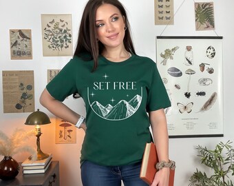Set Free T-shirt John 8:36 Shirt Free Indeed Tshirt Jesus Freedom Worship Shirt Faith Tee Christian Bible-verse T-shirt Jesus Sets You Free