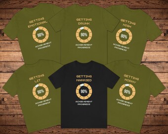 Junggesellenabschied Shirts für Bräutigam und Groomsmen Gaming Achievement Lustige Junggesellinnenabschiede Shirts Bräutigam und Groomsmen Passende Shirts für Party