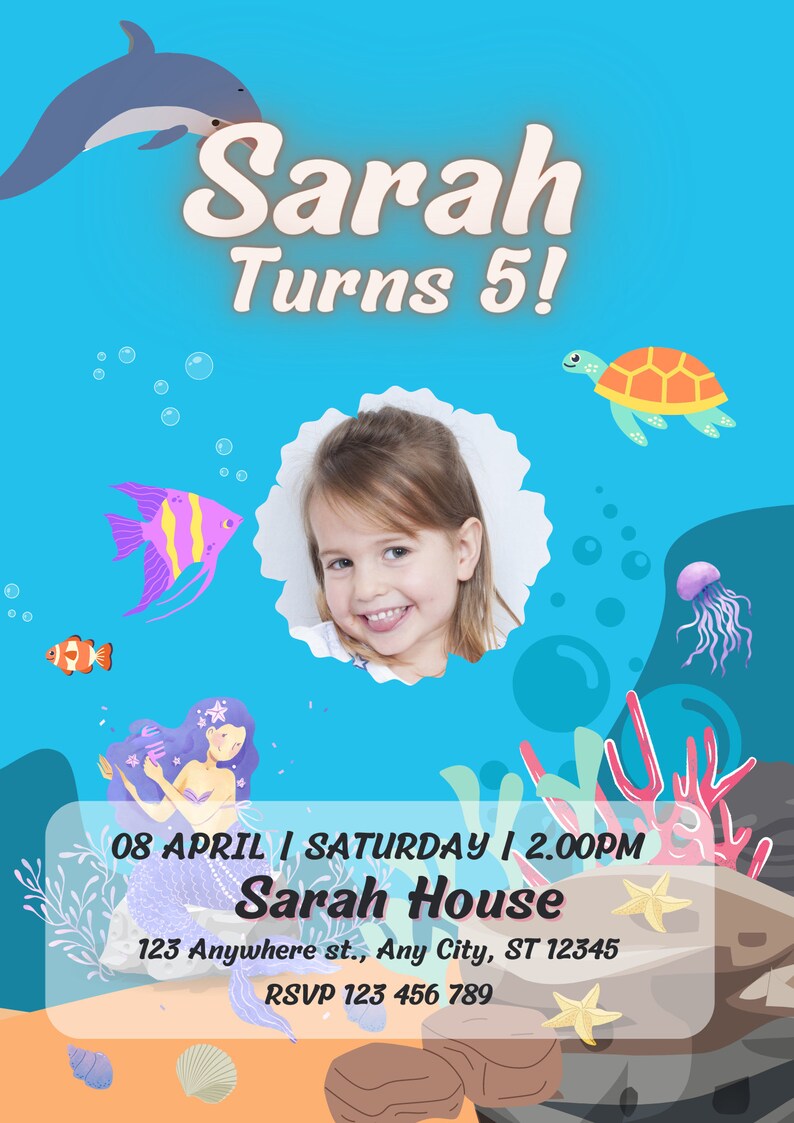 Editable Birthday Invitation Digital Editable Printable Etsy