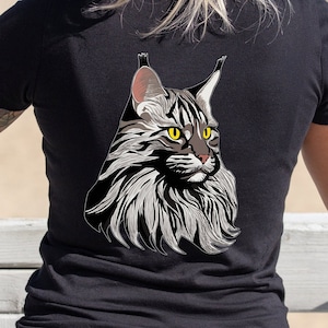Mainecoon T-Shirt, Mainecoon cat, unique gift, leisure T-Shirt, Mainecoon unique, pet design, Mainecoon cat design