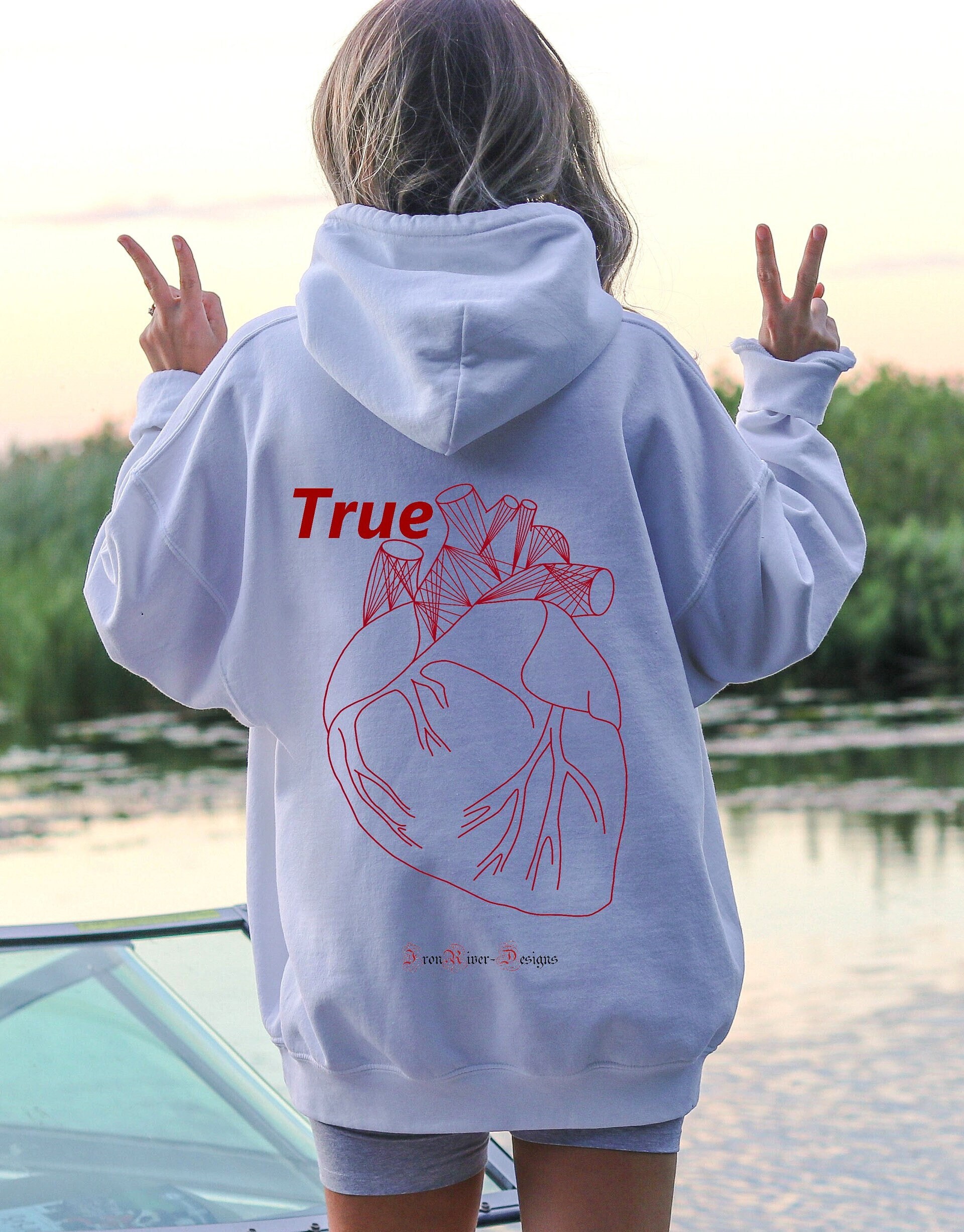 True Love Hoodie Heart Hoodie Unique Gift Leisure Hoodie Unique Heart Geometric Heart Mother s Day Hoodie Heart Design Etsy
