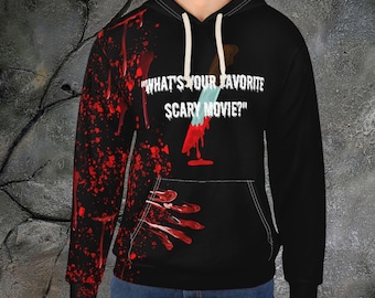 Spooky Bloody Handprint Hoodie: Horror Movie Fan Apparel