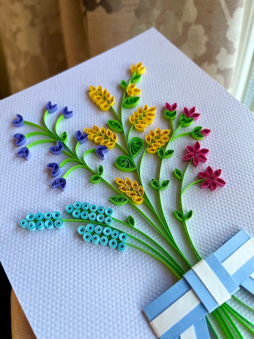 Quilled Flower Bouquet 3D Paper Art Framed Quilled Flowers Etsy