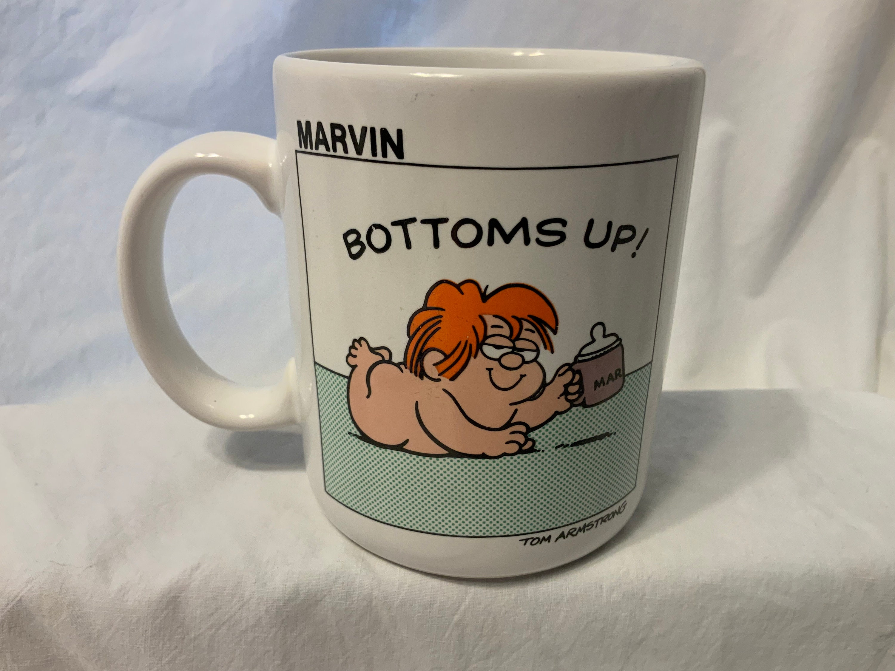 Vintage No Spill Tea Coffee Mug 'Bottoms Up' Bare Butts