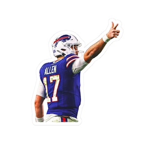 Josh Allen Buffalo Bills Quarterback, Football Stickers, NFL Football Fan Decals, Laptop Accessories, Sports Water Bottle Sticker, Football