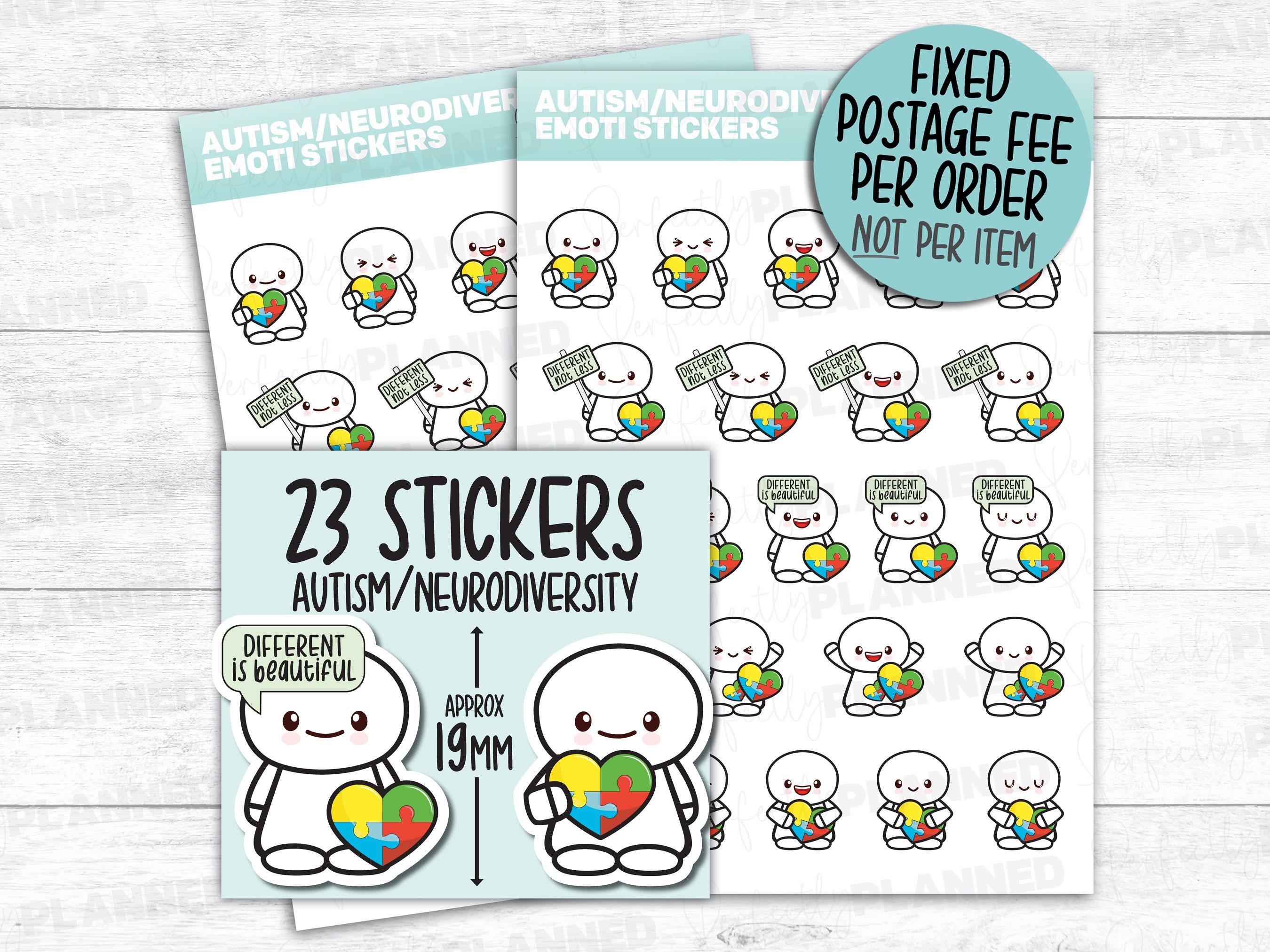 23 AUTISM AWARENESS Stickers, Neurodiversity Pride, Planner Decals - Etsy