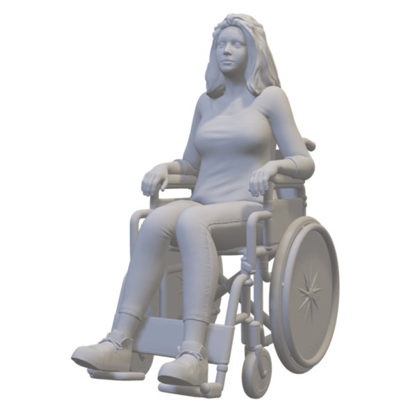 Frau im Rollstuhl - Miniaturfigur