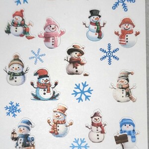 Schattige wintersneeuwpoppen, perfect voor planners/dagboeken