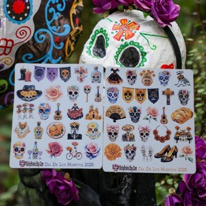 Dia de los Muertos (Dag van de Doden) planner en dagboekbladen, 0,6 inch hoog