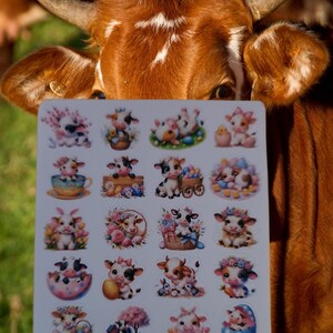 Osterkühe - perfekt für Planner / Journals, 15mm Höhe