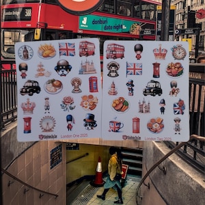 Adesivos London Perfect Two Sheets Perfeitos para Planejadores e Diários