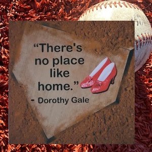 Belles citations sur le baseball - « Il n'y a pas d'endroit comme chez soi. Sticker pour ordinateur portable Dorothy Gale, citation du magicien d'Oz