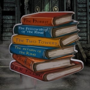 Boekenstapel van J.R.R. Sticker laptop/waterfles Tolkien Titles