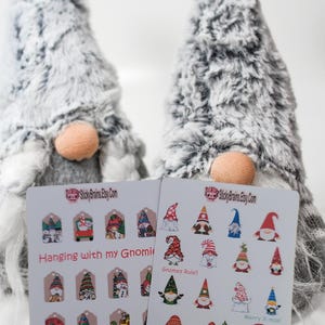 Stickers kerstkabouters Feestdagen kabouters hangen met jou kabouters!! 2 ontwerpen: perfect voor planners/dagboeken