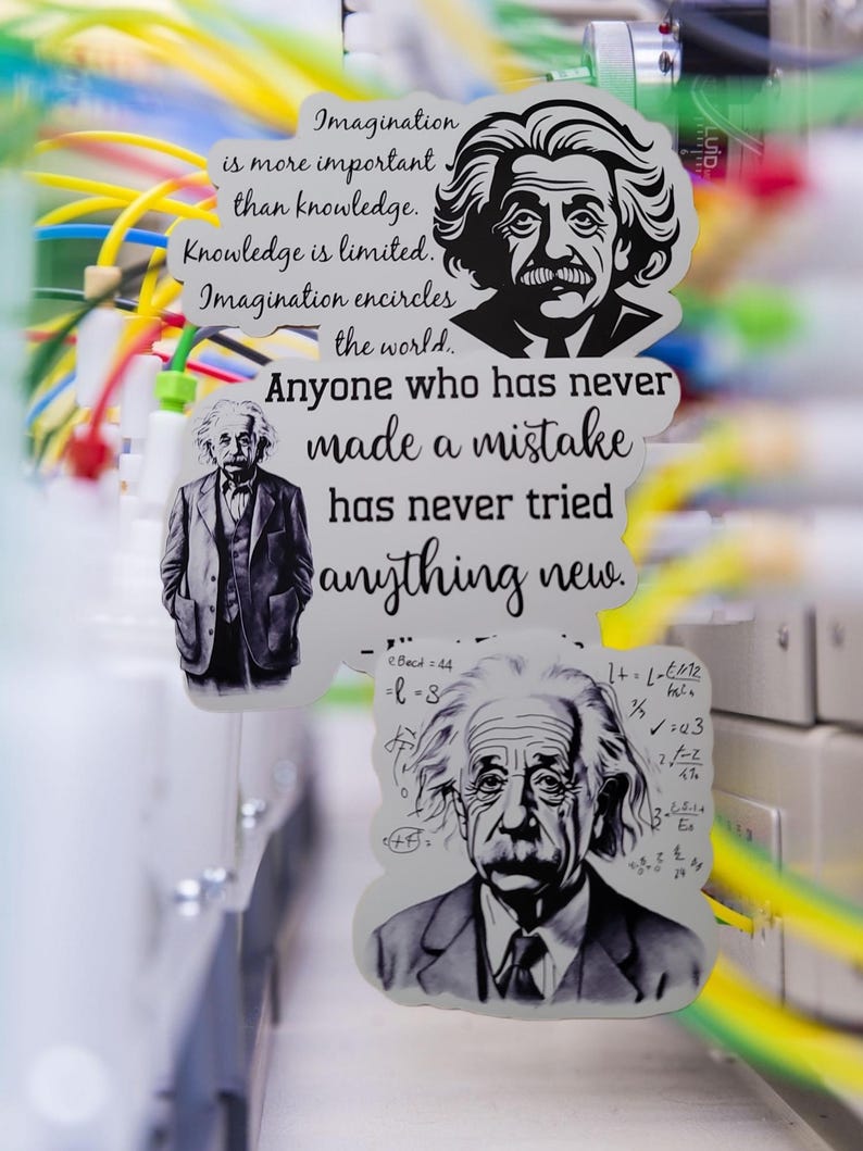 Albert Einstein Sticker Pack | Inspirational Science Stickers ...