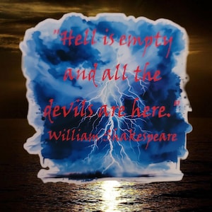 Shakespeare Zitat Sticker von The Tempest "Die hell is leer and all the Devils are here"