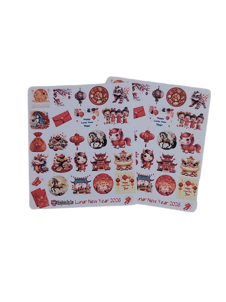 Lunar New Year 2026 Sticker Pack | Year of the Horse Stickers | Chinese ...