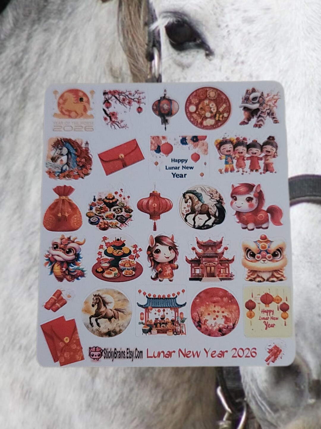 Lunar New Year 2026 Sticker Pack | Year of the Horse Stickers | Chinese ...