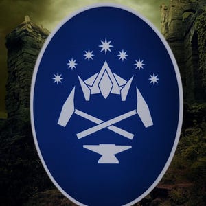 Dwarven Seal - Durin the Undying The Hobbit/Lord of the Rings Laptop/Water-Bottle Sticker 3.25 Inches High
