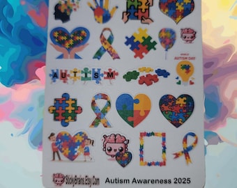 Autism Awareness Planner Stickers | Neurodiversity Planner Stickers | Autism Acceptance Sticker Sheet | Special Education Planner Stickers