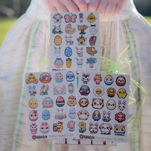Kawaii Ostern Set Drei Seiten - perfekt für Planner/Journals 1,5 cm hoch