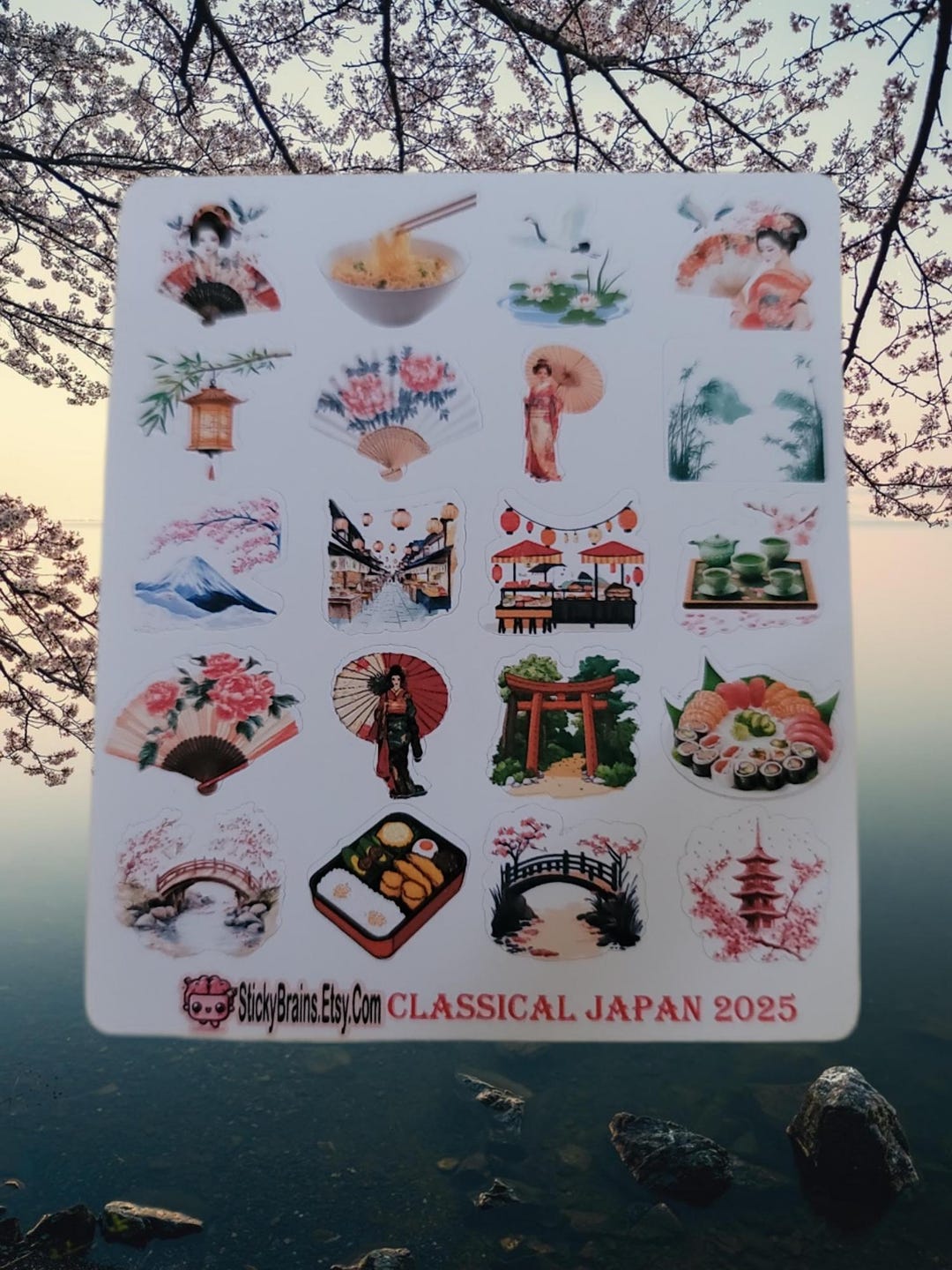 Classical Japan Themed Stickers for Planners/journals & Crafting 0.6 ...