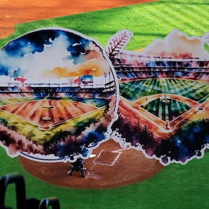 Watercolor Baseball Stadiums Laptop/Water Bottle Decal