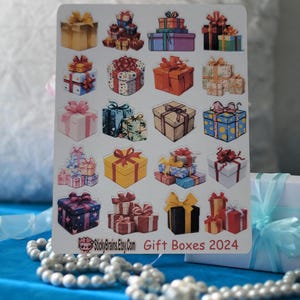 Gift Box Planner Stickers | Present Sticker Sheet | Birthday Gift Planner Stickers | Christmas Gift Tracker | Celebration Journal Decor