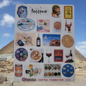 Agenda/Autocollants de journal Happy Pessah également parfaits pour créer et décorer des cartes de vœux
