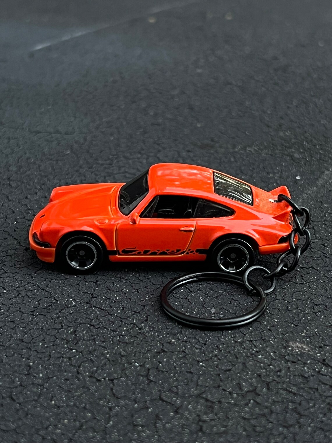Orange Porsche 911 Carrera RS 2.7 Hot Wheels Keychain Custom Made Miniature Collectible Perfect ...