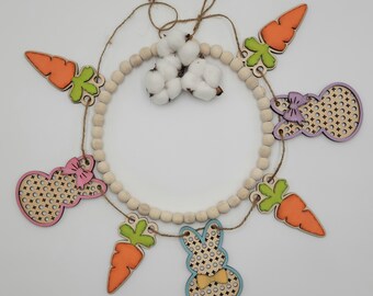 Easter Décor, Easter Banner, Easter Garland, Fireplace Décor, Easter Ratan Banner