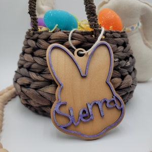 Personalized Easter Basket Tags, Custom Boy or Girl Easter Basket Tags, Easter Gift for Children, Easter Basket Name Charm