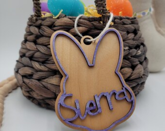 Personalized Easter Basket Tags, Custom Boy or Girl Easter Basket Tags, Easter Gift for Children, Easter Basket Name Charm