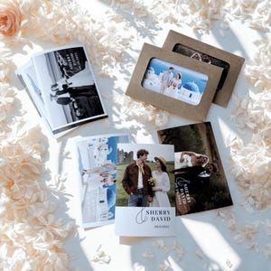 Rustic Wedding Guest Book Alternative | Customizable Postcard Memory Book for Weddings & Anniversaries | Personalized Photo Keepsake