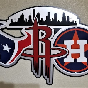 Houston sports teams wall décor in Silver