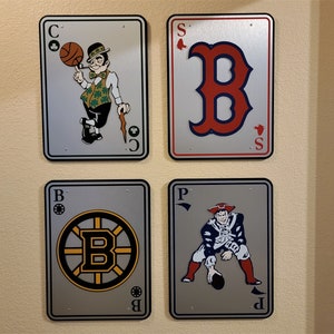 Boston Sport Mannschaften ""Spielkarten"" Wanddekor.