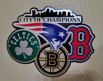 Boston sports teams combo wall décor small.