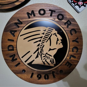 Indian Motorcycle themed Wood wall décor v2