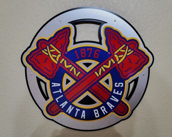 Retro Atlanta Braves wall décor, Silver.