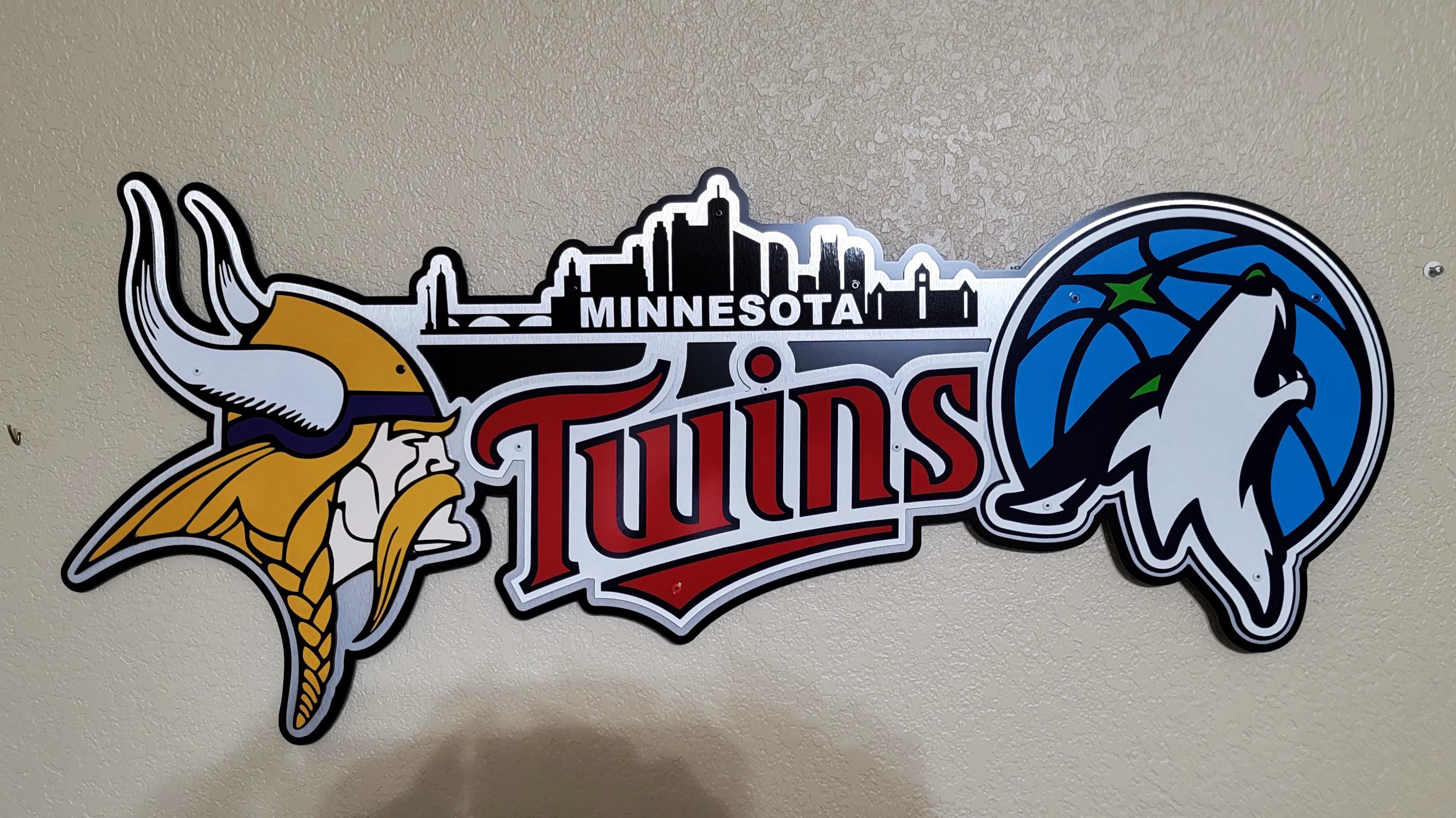 Minnesota Sports Wall Décor, Vikings, Twins, Wolverines. - Etsy, image size:3000x1687